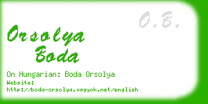 orsolya boda business card